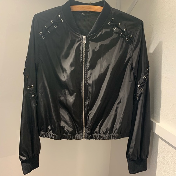 Jackets & Blazers - Black Spring Bomber Jacket